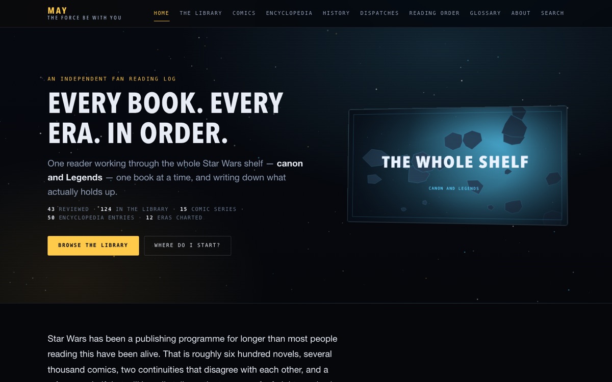 May the Force Be With You — every book, every era, in order