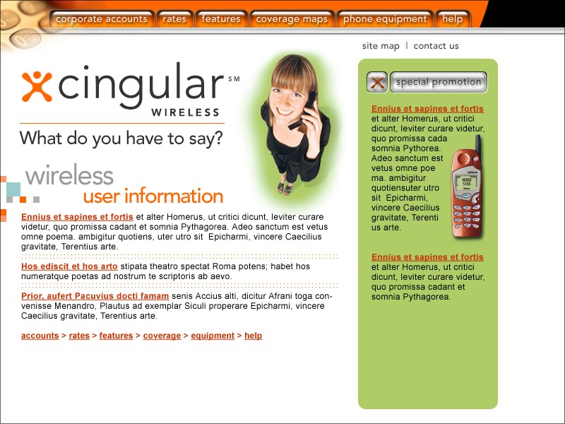 Cingular project screenshot