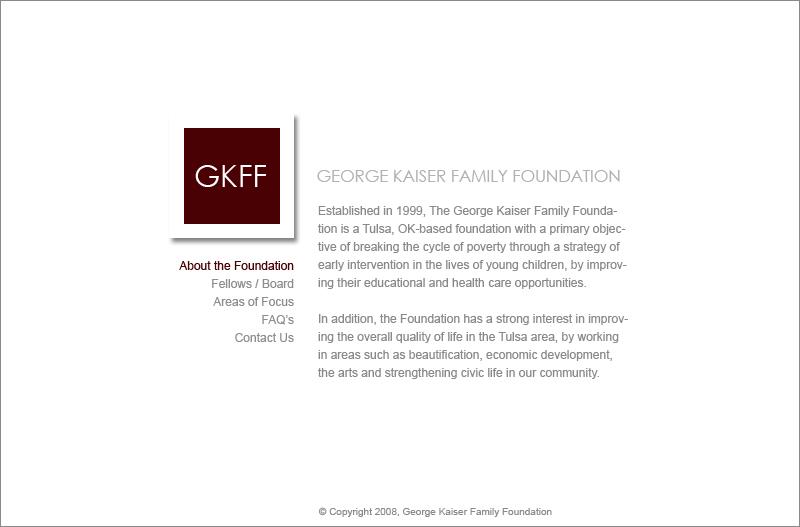 George Kaiser Family Foundation project screenshot