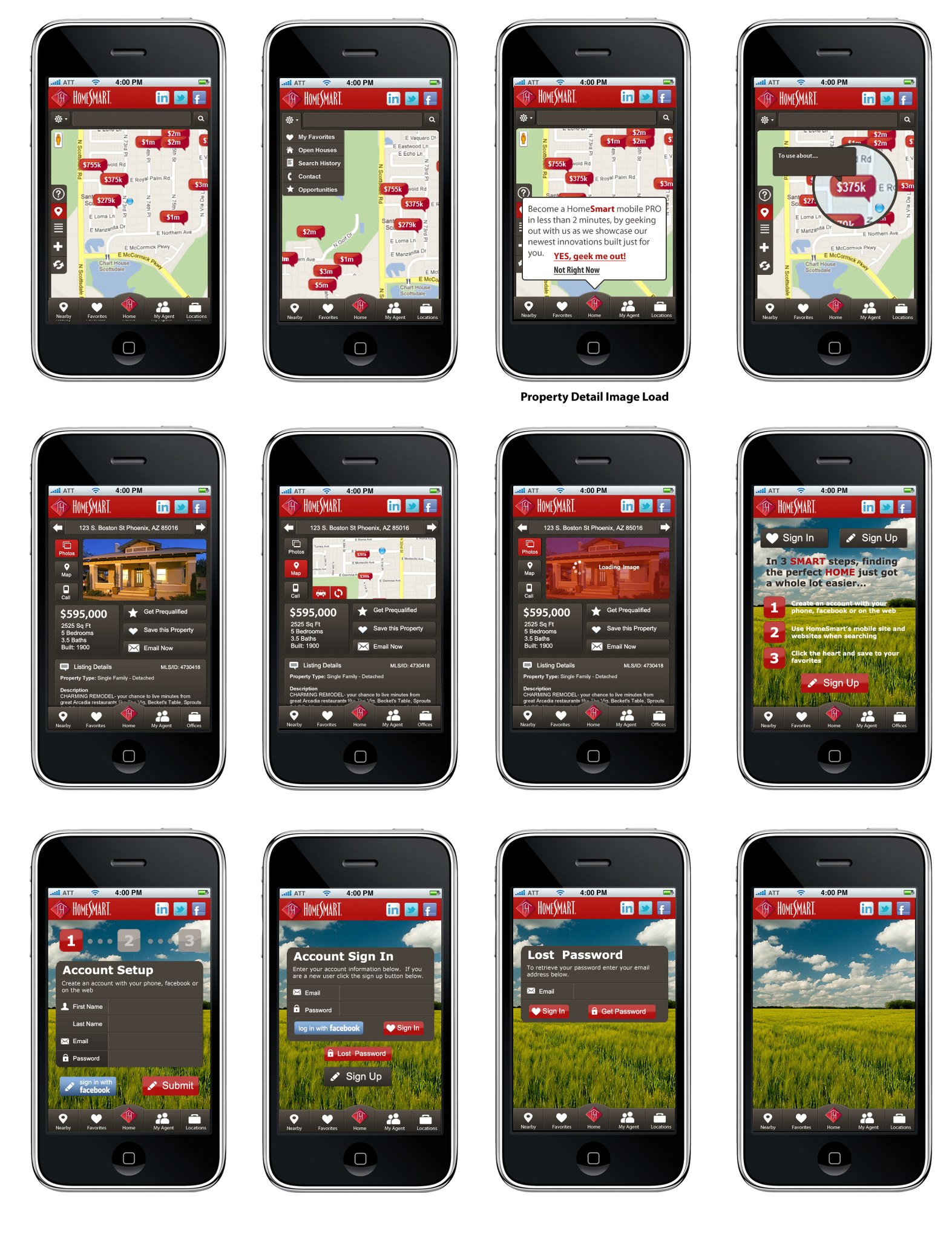 Real estate mobile web deployment screenshot