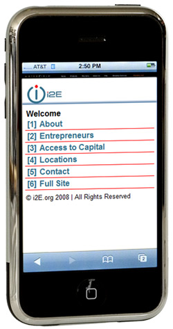 i2E mobile experience screenshot